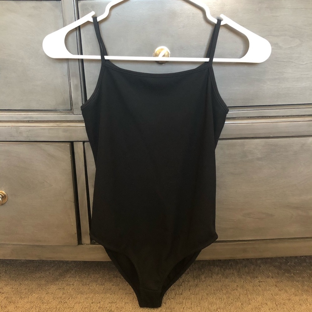 Black ribbed body suit from Forever 21
